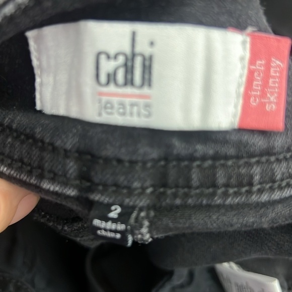 Cabi Womens Black Distressed Mid Rise - Picture 4 of 4